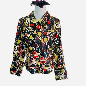 RQT Womens Linen Blend Jacket Size M Business Casual Work Office Spring